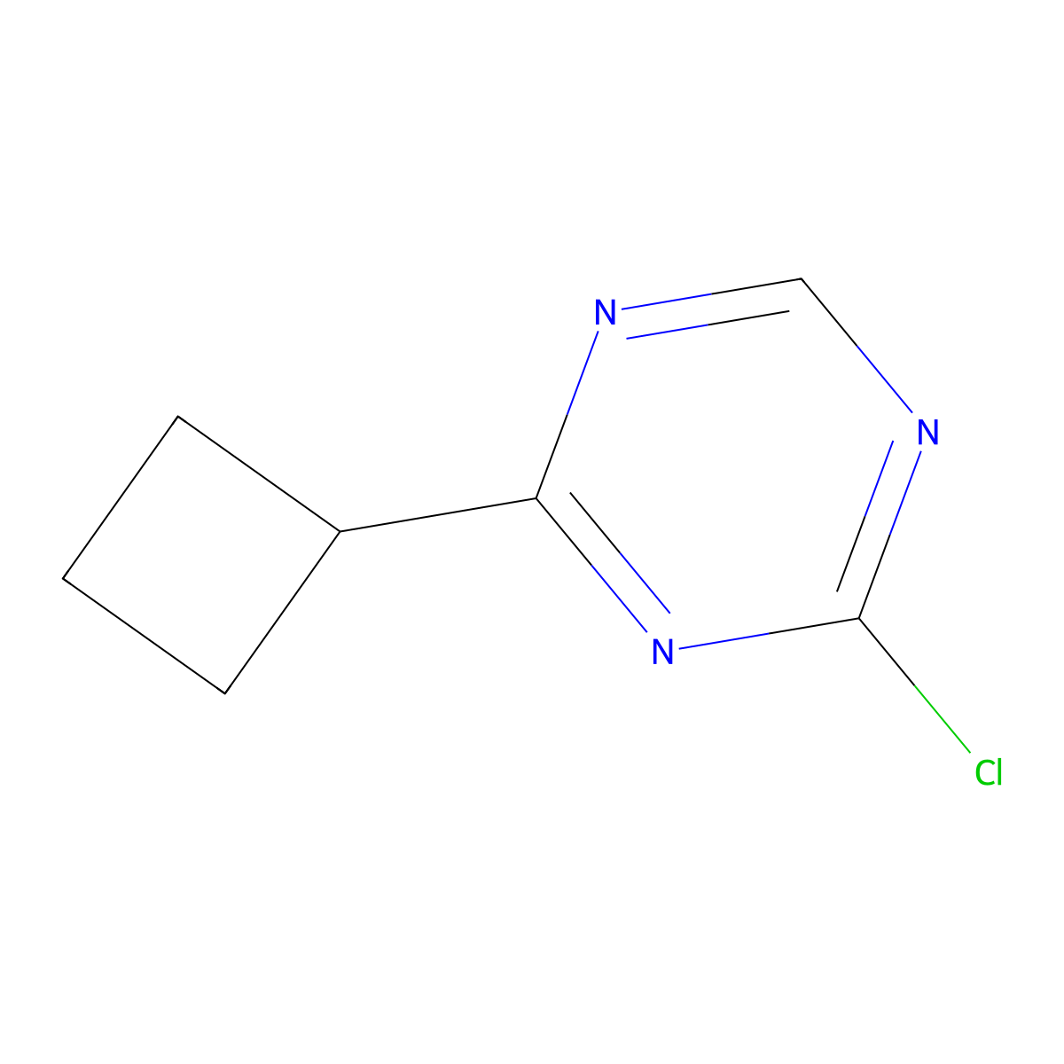 2-Chloro-4-(cyclobutyl)-1,3,5-triazine molecular structure, CAS 1417518-89-8