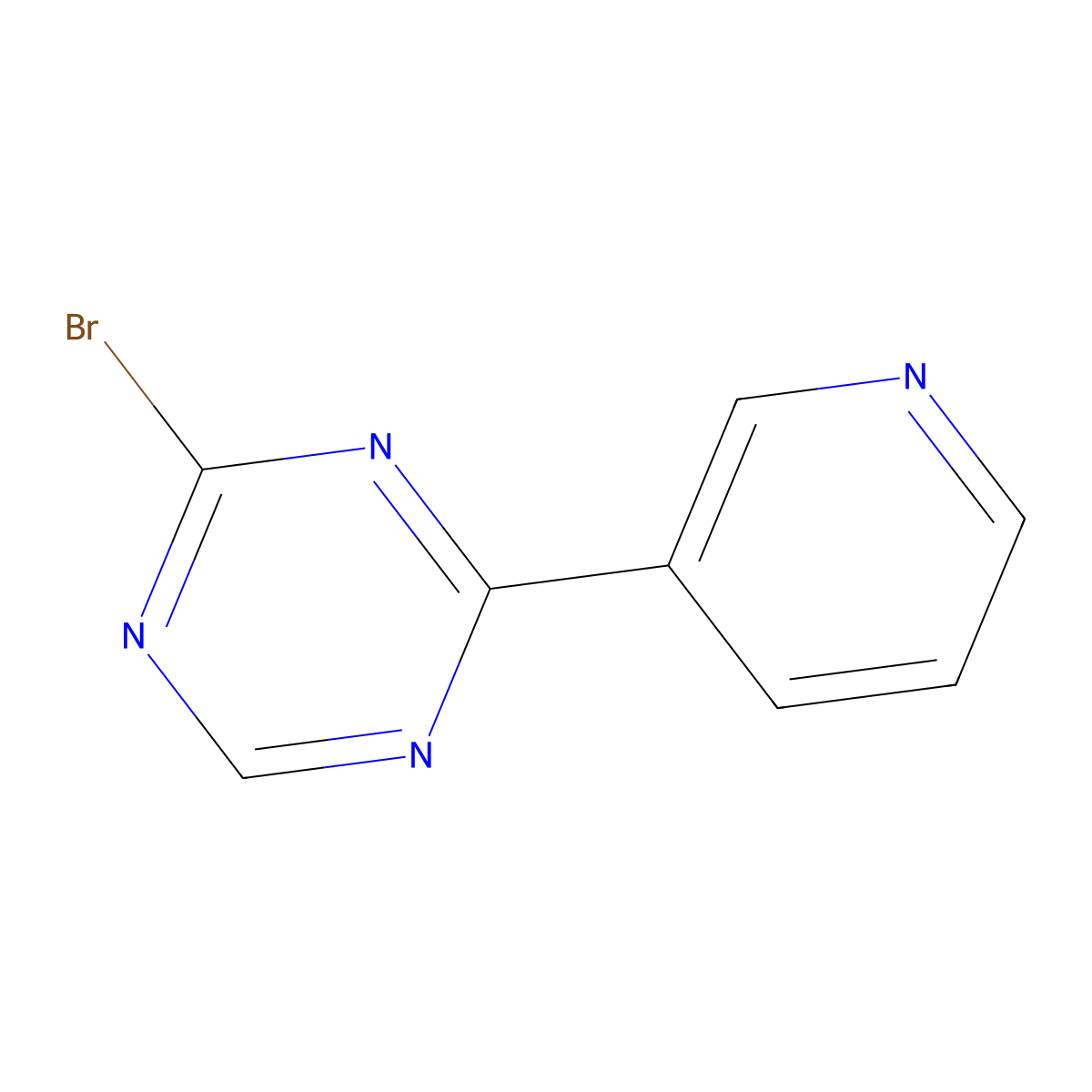 2-Bromo-4-(3-pyridyl)-1,3,5-triazine molecular structure, CAS 1417518-97-8