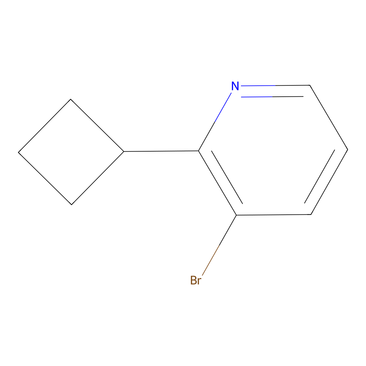 3-Bromo-2-cyclobutylpyridine molecular structure, CAS 1417518-98-9