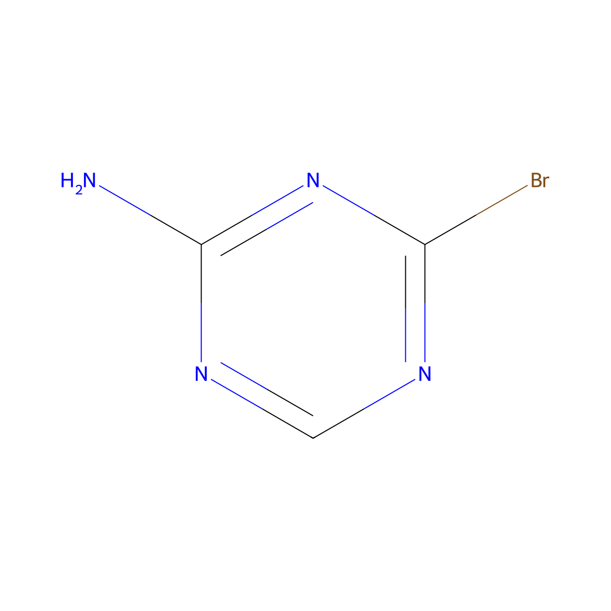 4-Bromo-1,3,5-triazin-2-amine molecular structure, CAS 1417518-99-0
