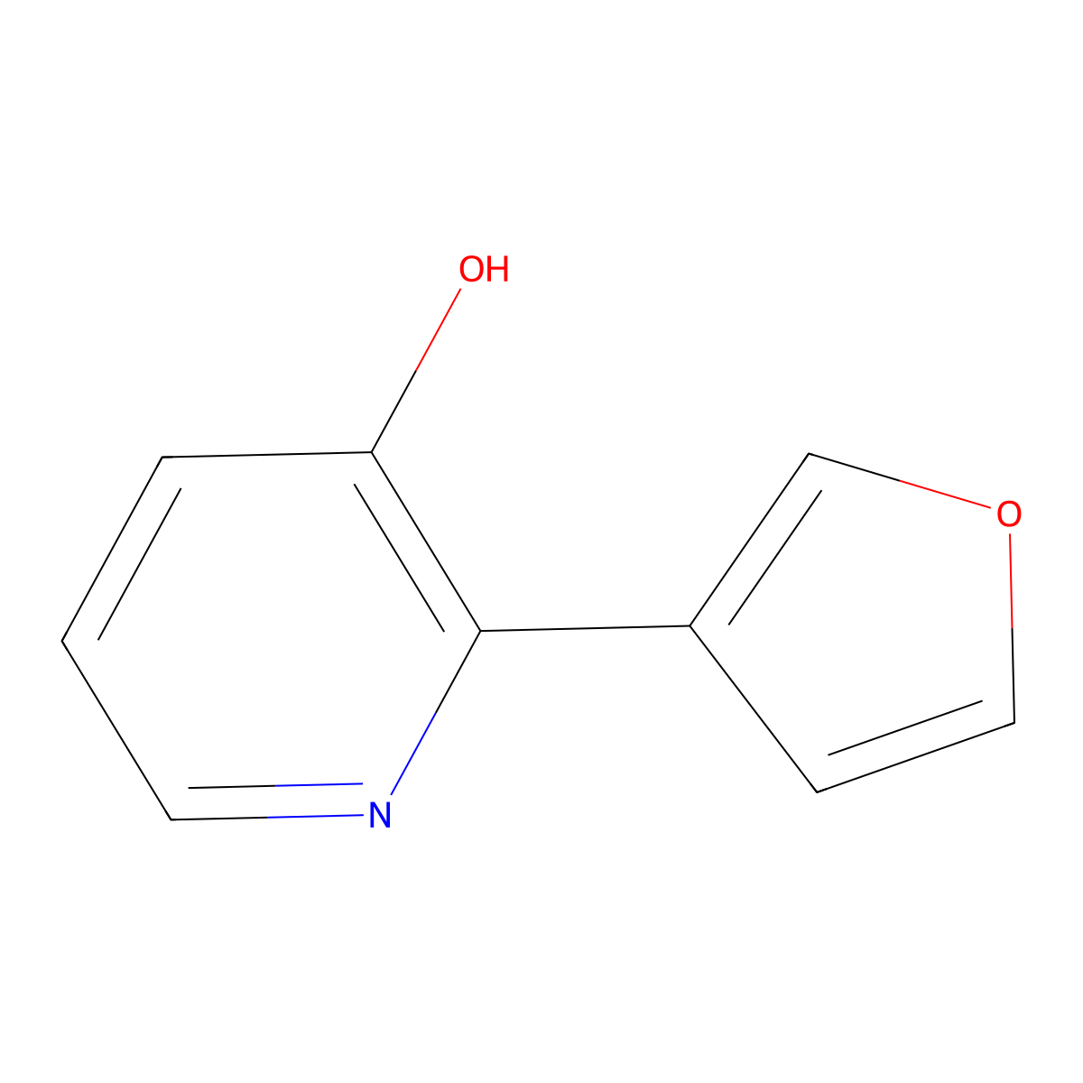 3-Hydroxy-2-(3-furyl)pyridine molecular structure, CAS 1417519-00-6