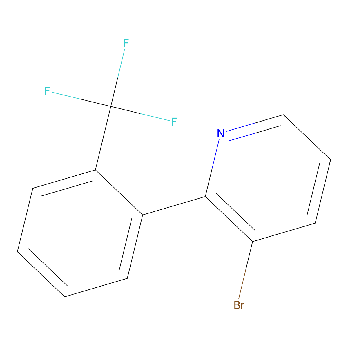 3-Bromo-2-(2-trifluoromethylphenyl)pyridine molecular structure, CAS 1417519-02-8