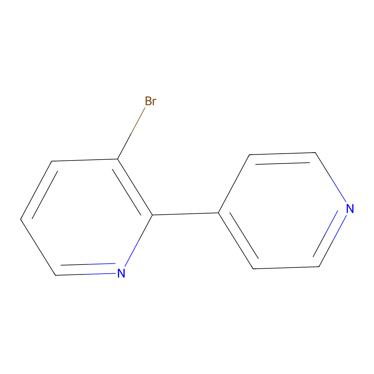 3-Bromo-2-(pyridin-4-yl)pyridine molecular structure, CAS 1417519-05-1