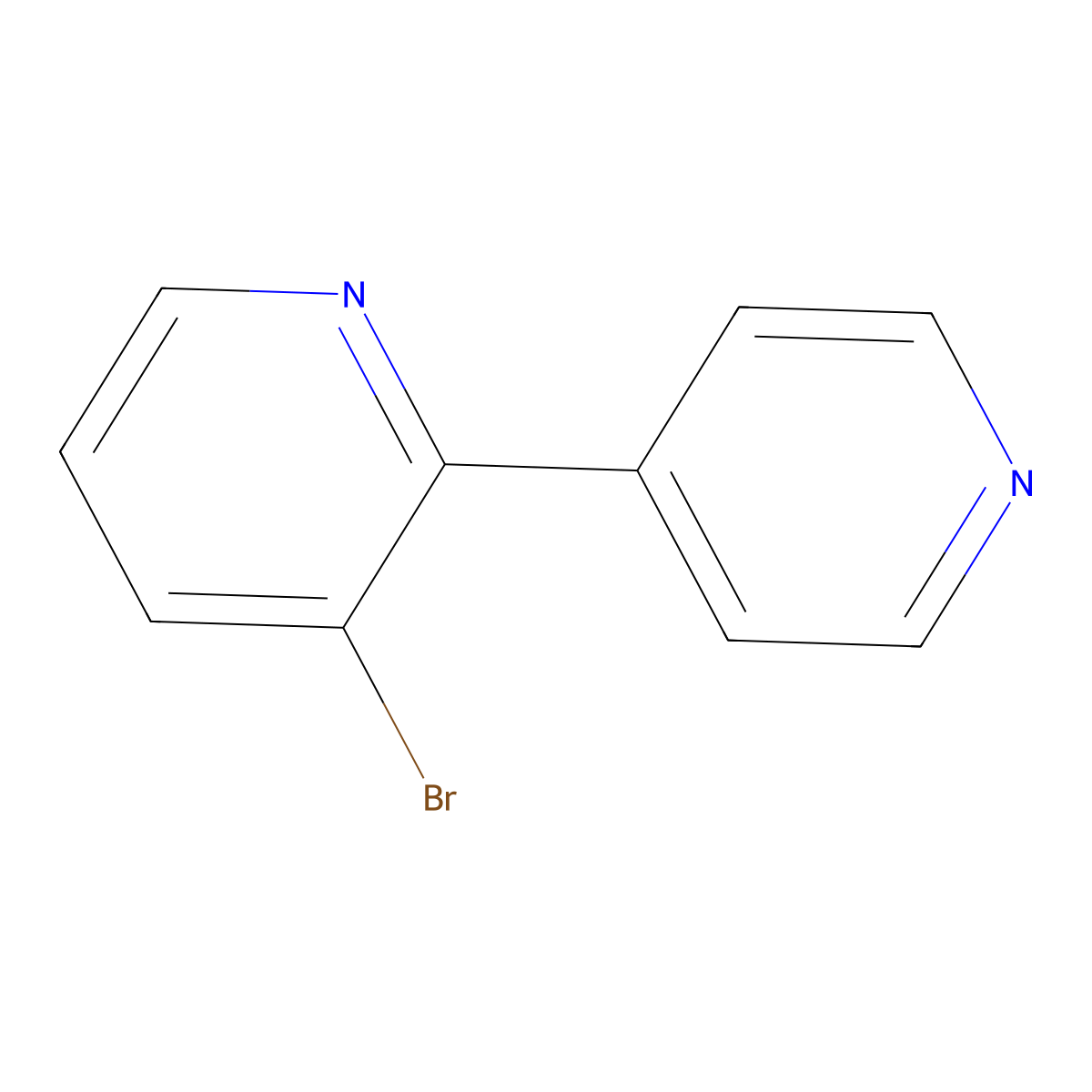 3-Bromo-2-(pyridin-4-yl)pyridine molecular structure, CAS 1417519-05-1