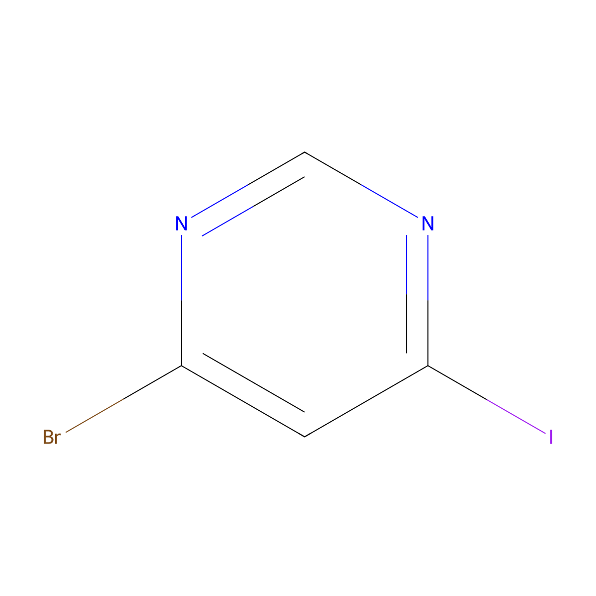 4-Bromo-6-iodopyrimidine molecular structure, CAS 1417519-08-4