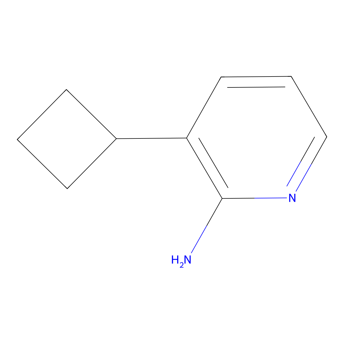 2-Amino-3-(cyclobutyl)pyridine molecular structure, CAS 1417519-10-8