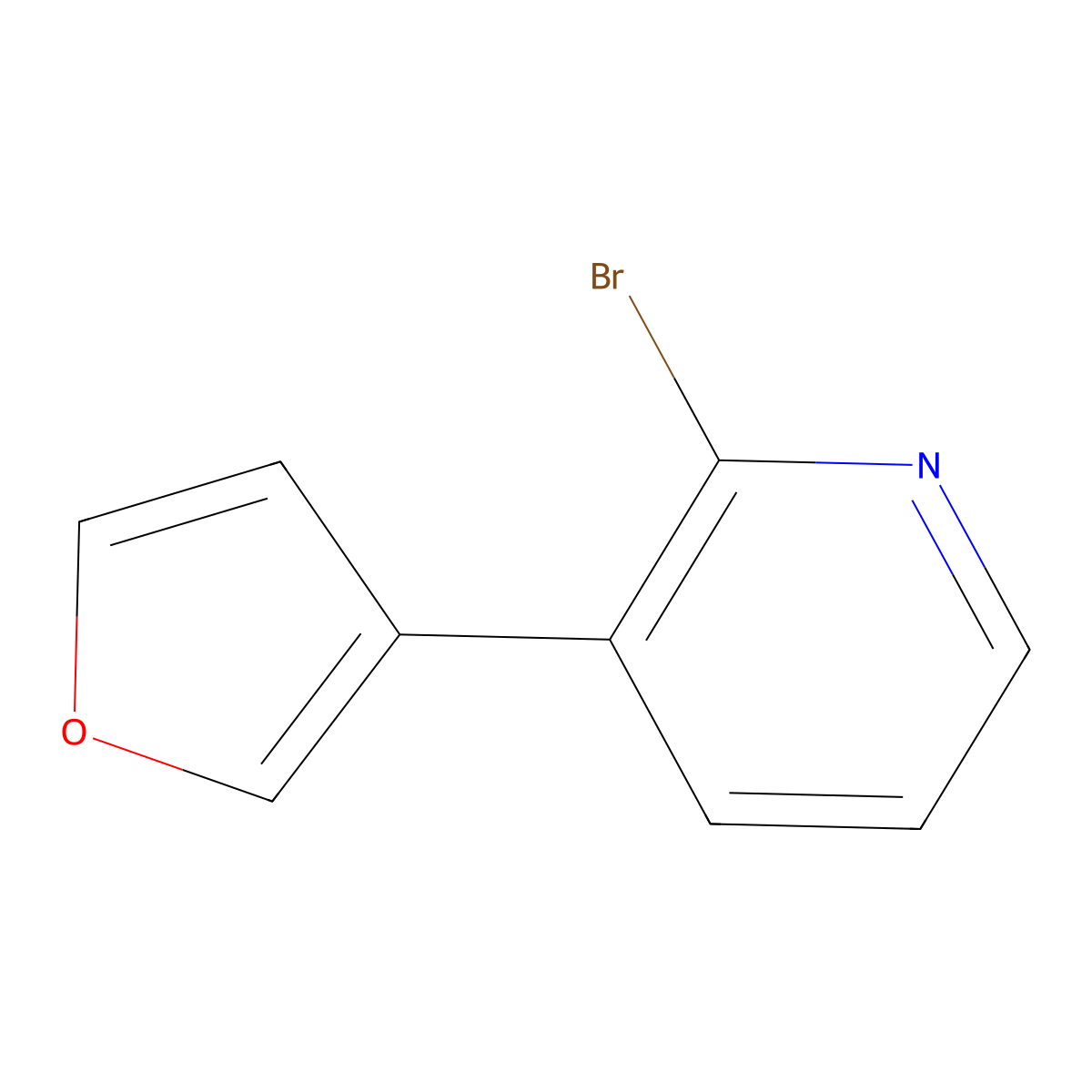 2-Bromo-3-(3-furanyl)pyridine molecular structure, CAS 1417519-16-4