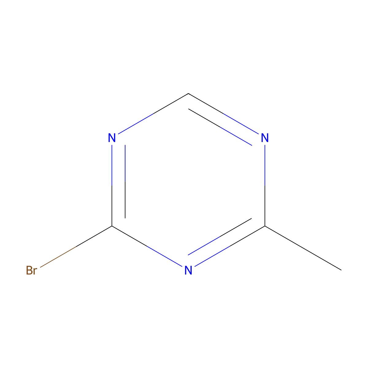 2-Bromo-4-methyl-1,3,5-triazine molecular structure, CAS 1417519-17-5