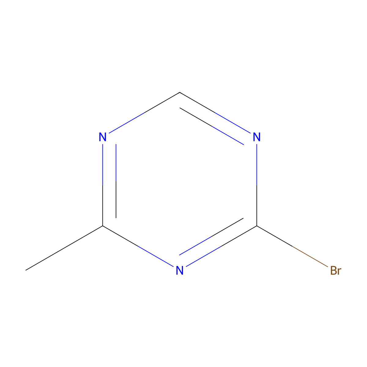 2-Bromo-4-methyl-1,3,5-triazine molecular structure, CAS 1417519-17-5