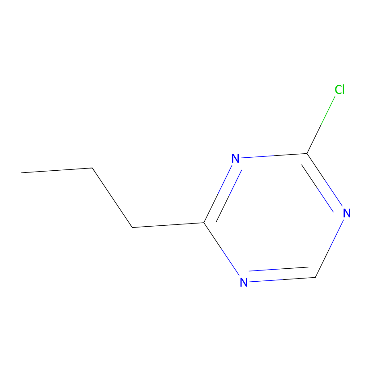 2-Chloro-4-(n-propyl)-1,3,5-triazine molecular structure, CAS 1417519-19-7