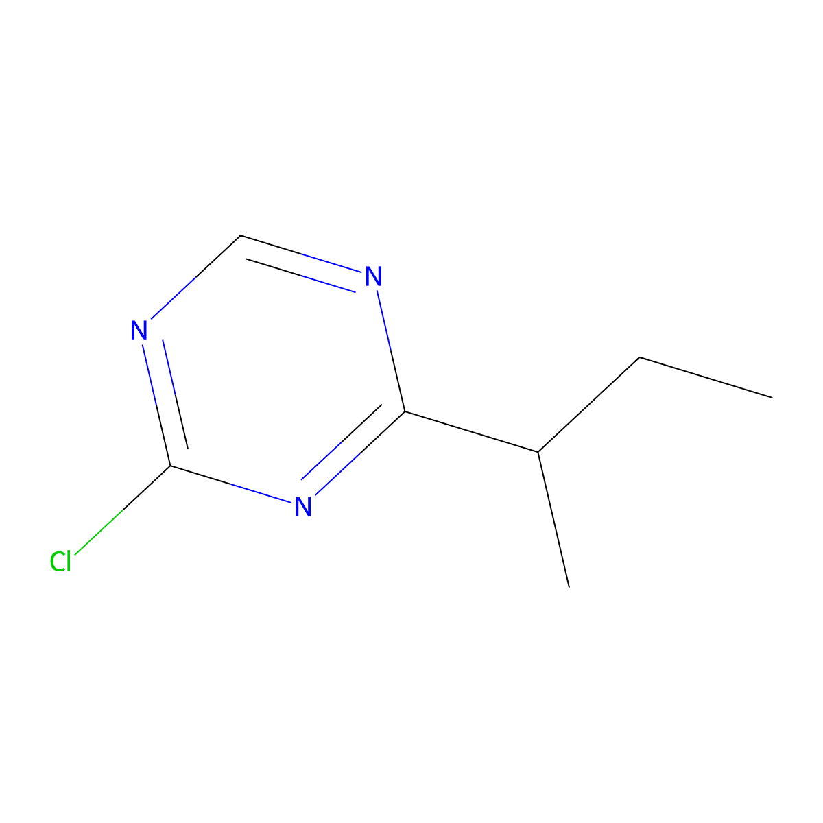 2-Chloro-4-(sec-butyl)-1,3,5-triazine molecular structure, CAS 1417519-24-4