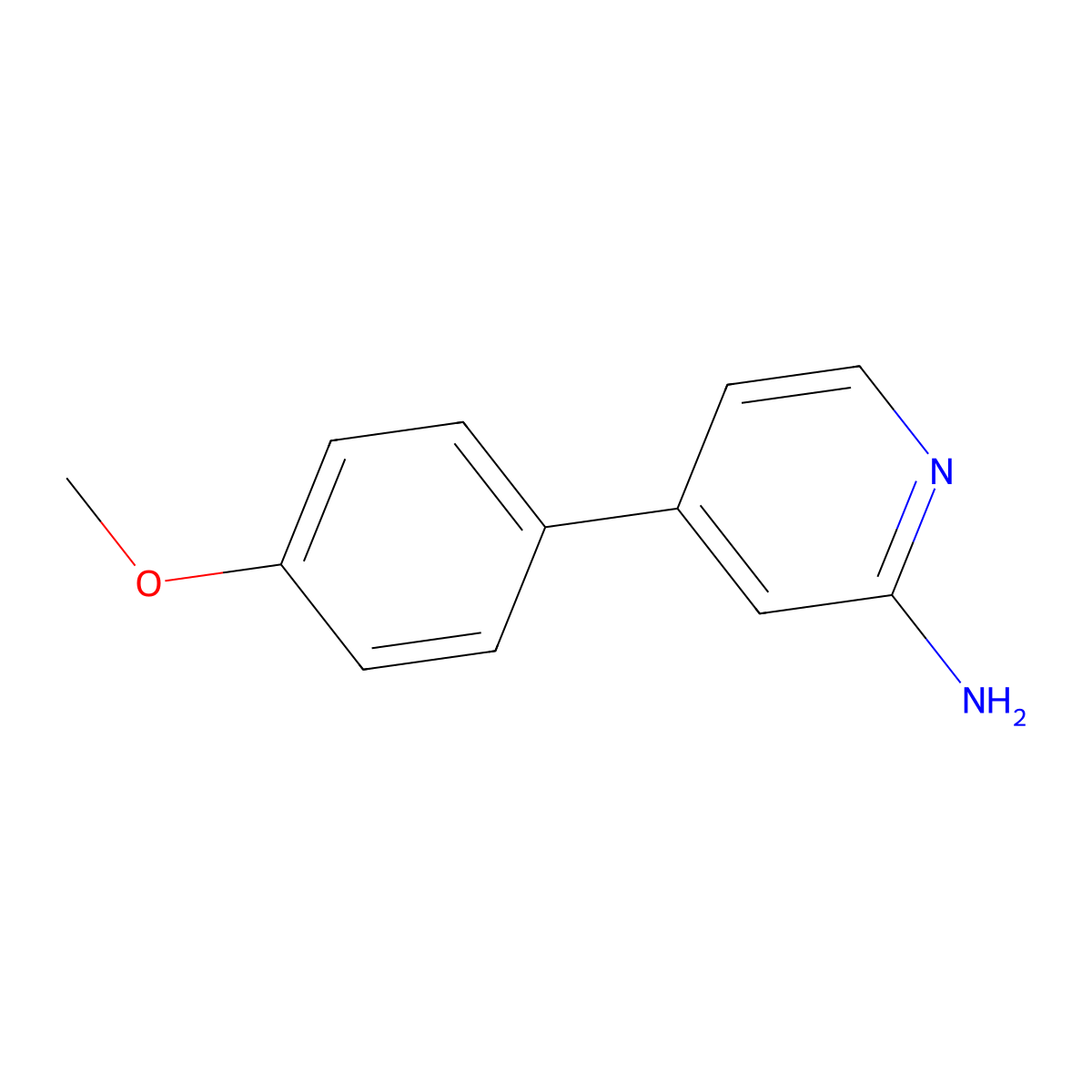 2-Pyridinamine, 4-(4-methoxyphenyl)- molecular structure, CAS 1417519-29-9