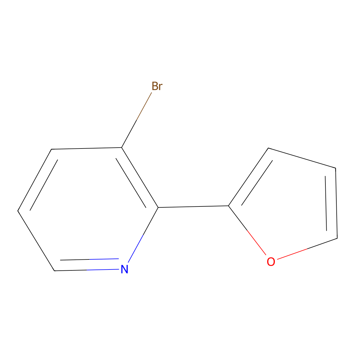 Bromofurylpyridine molecular structure, CAS 1417519-30-2