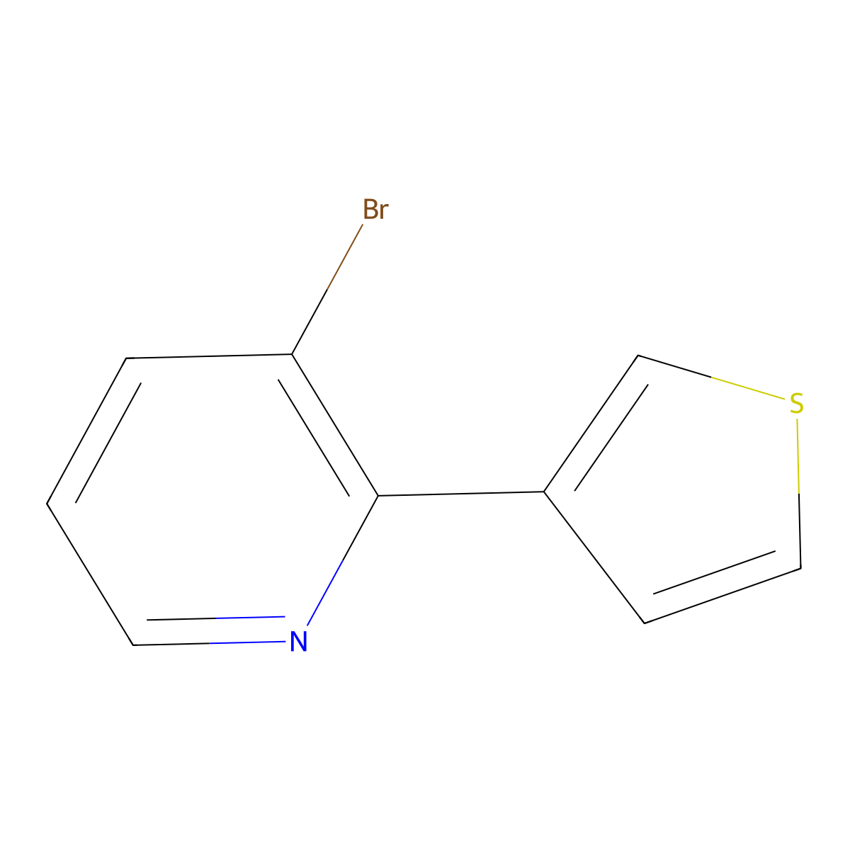 3-Bromo-2-(3-thienyl)pyridine molecular structure, CAS 1417519-32-4