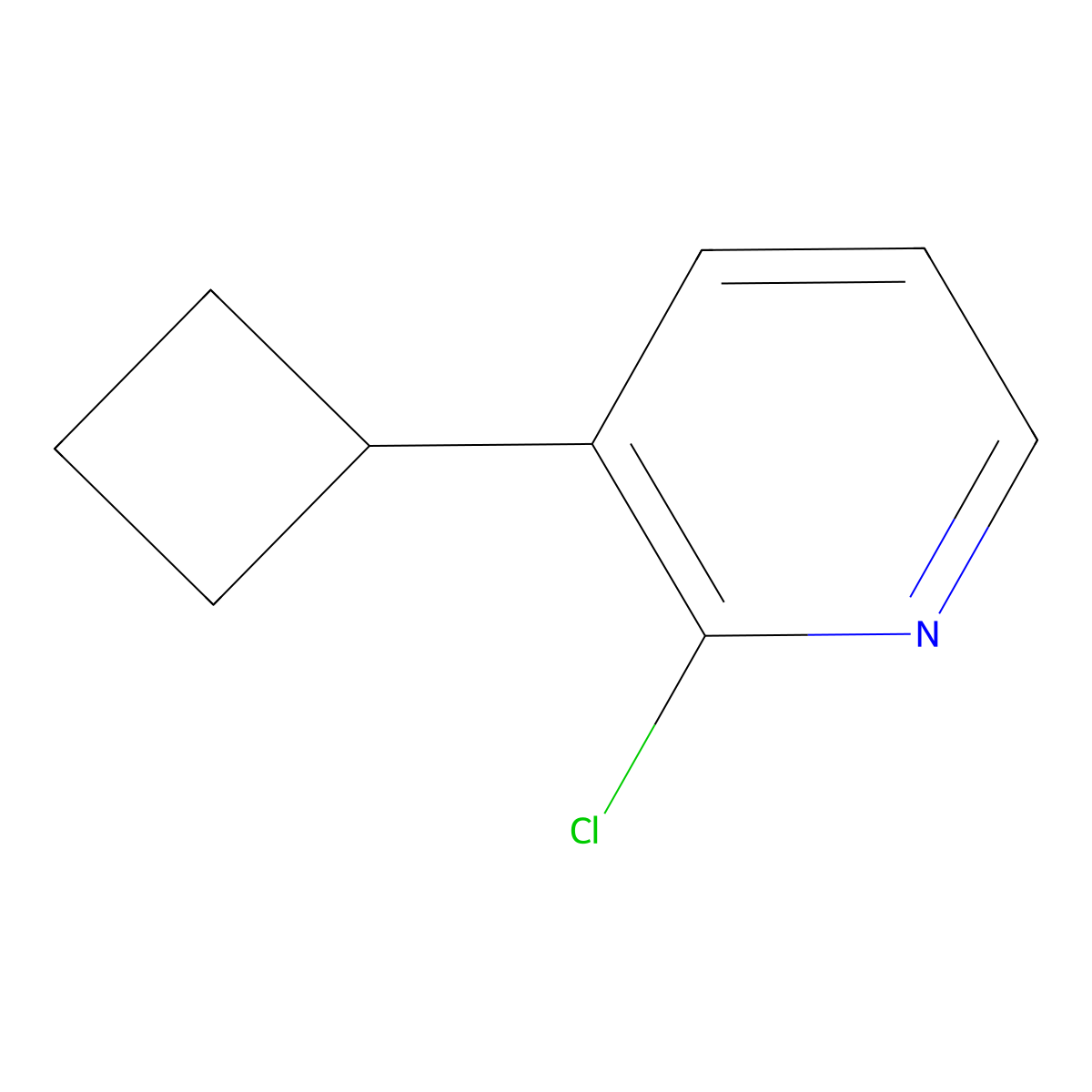 2-Chloro-3-cyclobutylpyridine molecular structure, CAS 1417519-36-8