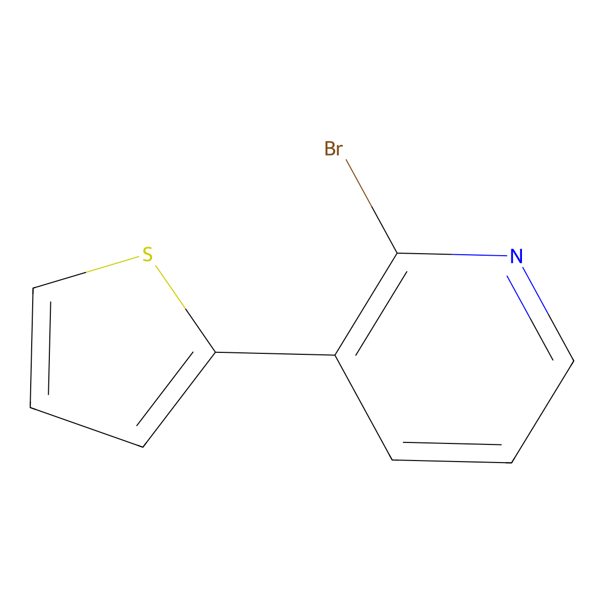 2-Bromo-3-(2-thienyl)pyridine molecular structure, CAS 1417519-37-9