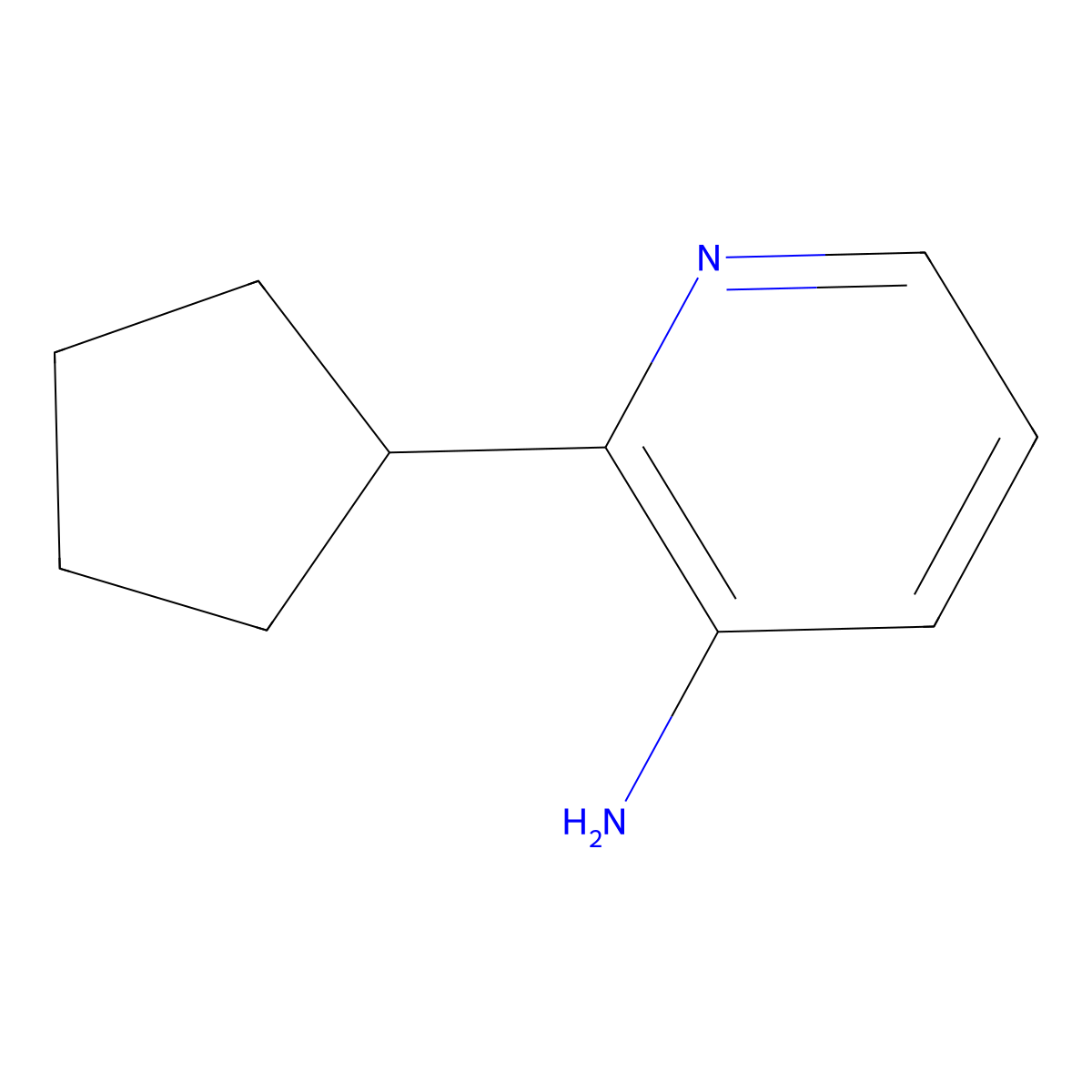 3-Amino-2-cyclopentylpyridine molecular structure, CAS 1417519-40-4