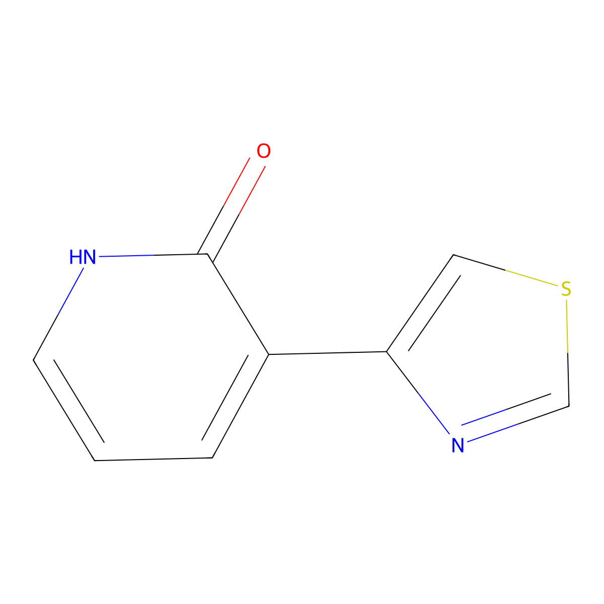 2-Hydroxy-3-(thiazol-4-yl)pyridine molecular structure, CAS 1417519-41-5