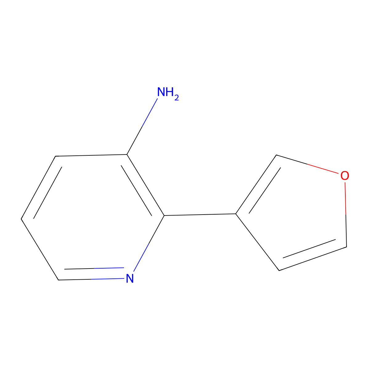 3-Amino-2-(3-furan)pyridine molecular structure, CAS 1417519-42-6