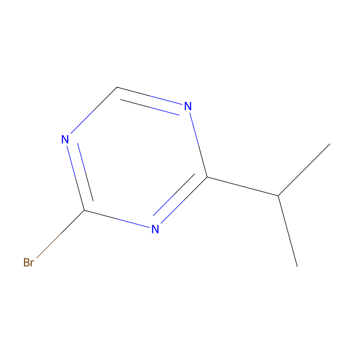 2-Bromo-4-(iso-propyl)-1,3,5-triazine molecular structure, CAS 1417519-43-7