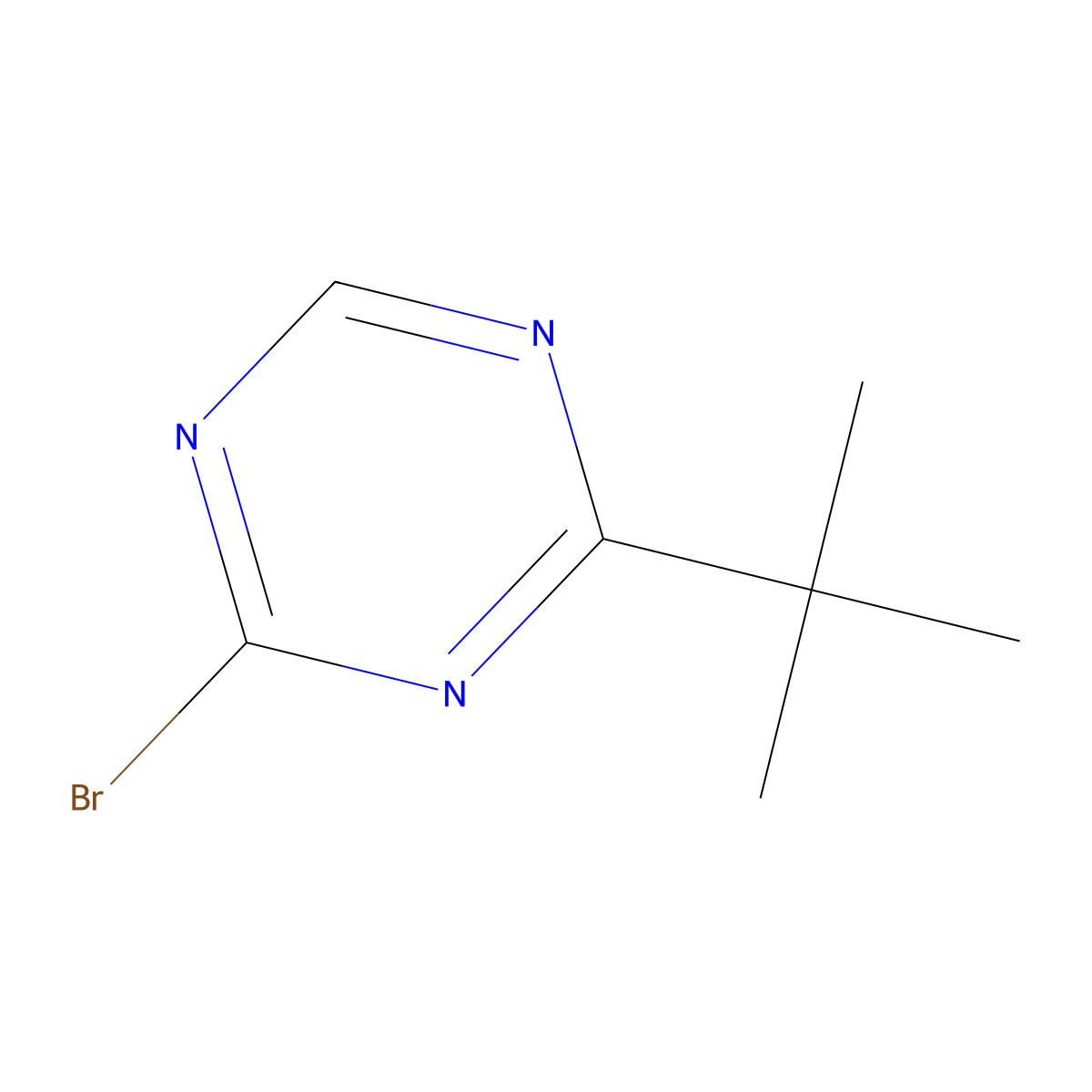 2-Bromo-4-(tert-butyl)-1,3,5-triazine molecular structure, CAS 1417519-45-9