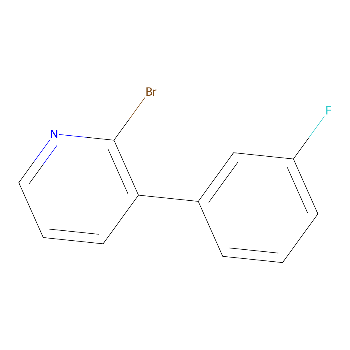 2-Bromo-3-(3-fluorophenyl)pyridine molecular structure, CAS 1417519-46-0