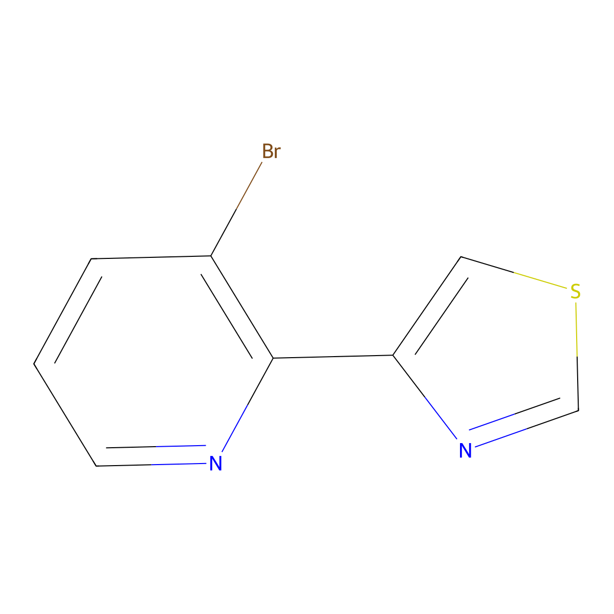 3-Bromo-2-(thiazol-4-yl)pyridine molecular structure, CAS 1417519-49-3