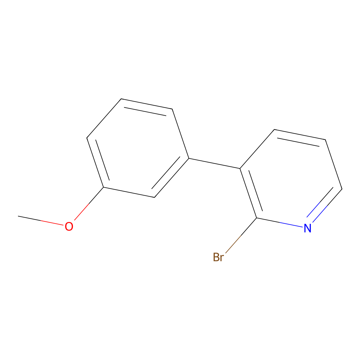 2-Bromo-3-(3-methoxyphenyl)pyridine molecular structure, CAS 1417519-52-8