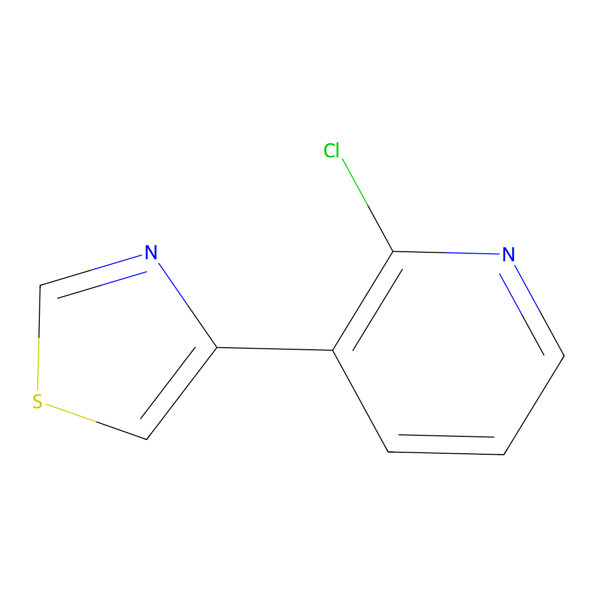 2-Chloro-3-(thiazol-4-yl)pyridine molecular structure, CAS 1417519-54-0