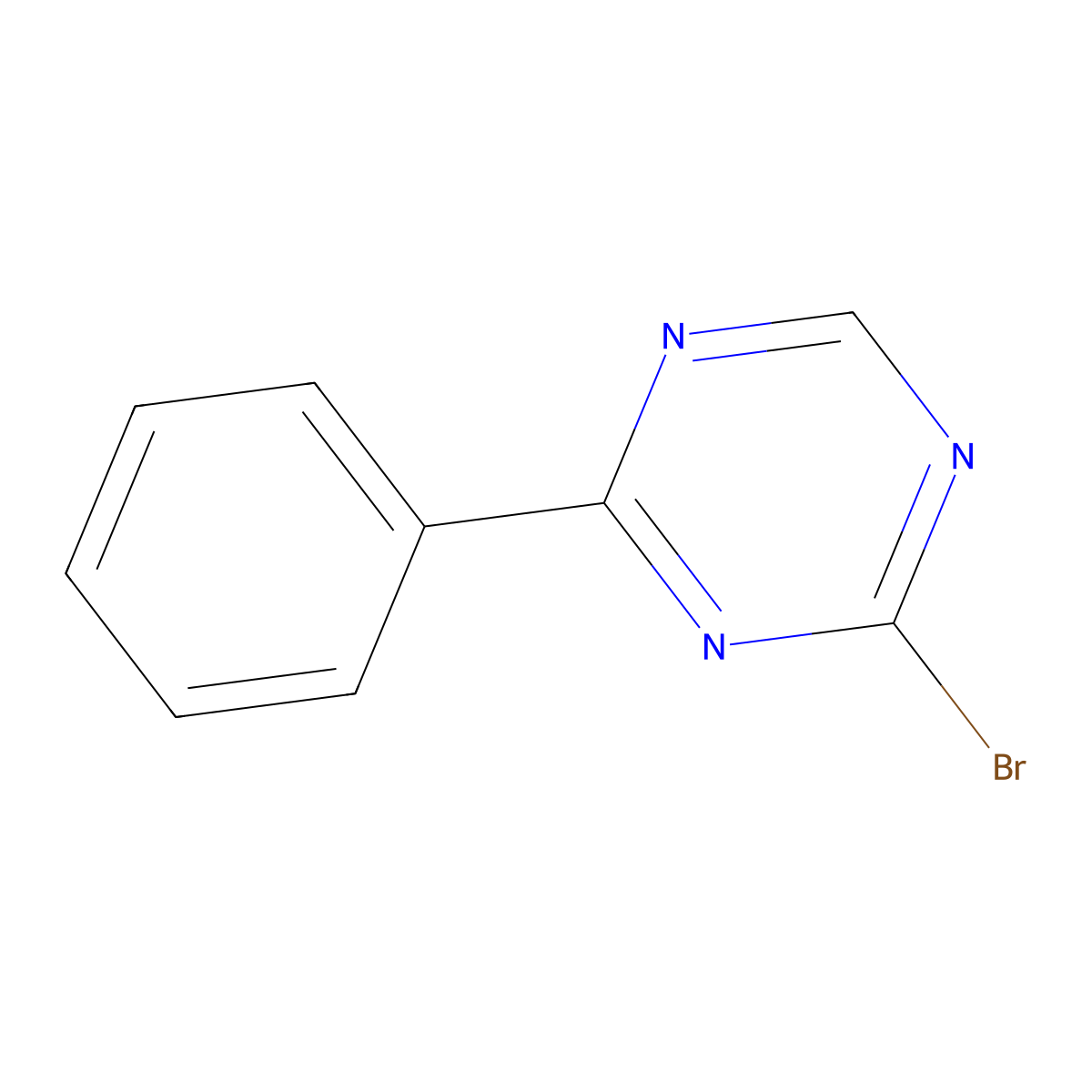 2-Bromo-4-phenyl-1,3,5-triazine molecular structure, CAS 1417519-55-1