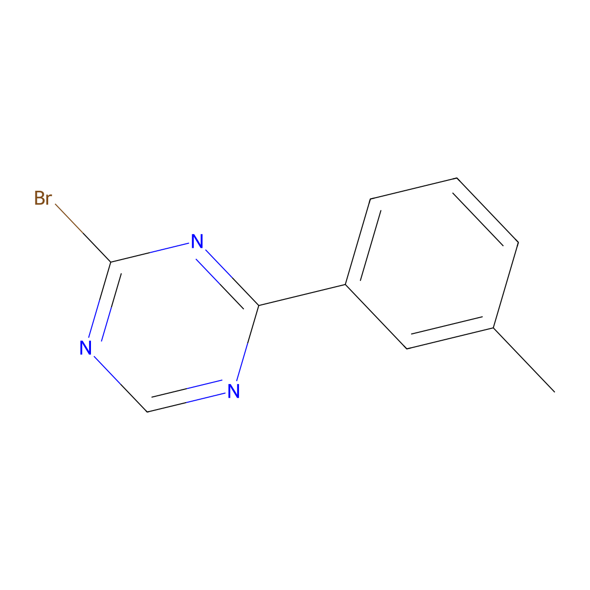 2-Bromo-4-(3-tolyl)-1,3,5-triazine molecular structure, CAS 1417519-56-2