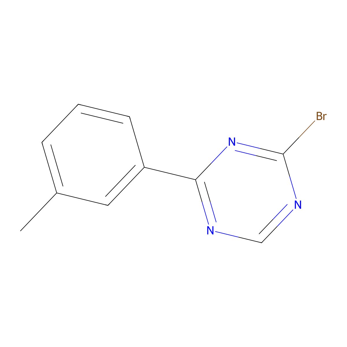 2-Bromo-4-(3-tolyl)-1,3,5-triazine molecular structure, CAS 1417519-56-2