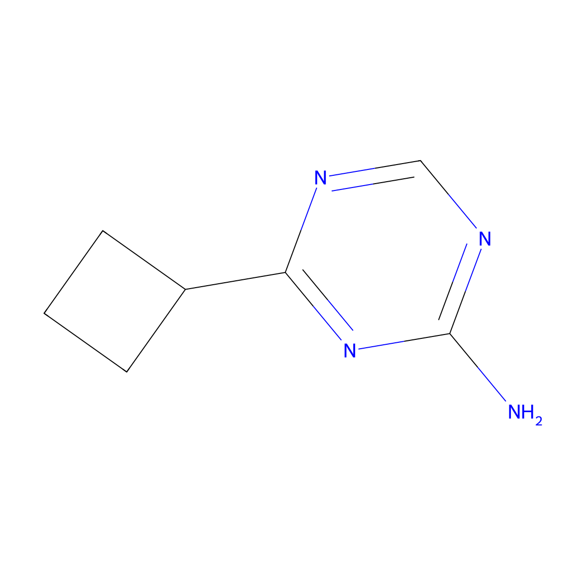 4-(Cyclobutyl)-1,3,5-triazin-2-amine molecular structure, CAS 1417519-59-5