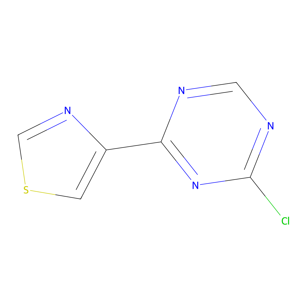 2-Chloro-4-(thiazol-4-yl)-1,3,5-triazine molecular structure, CAS 1417519-63-1