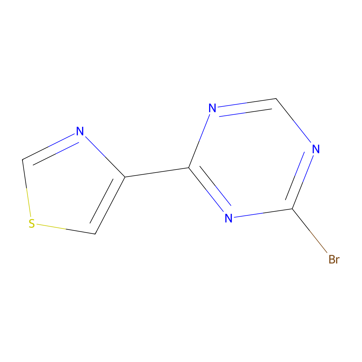 2-Bromo-4-(thiazol-4-yl)-1,3,5-triazine molecular structure, CAS 1417519-64-2
