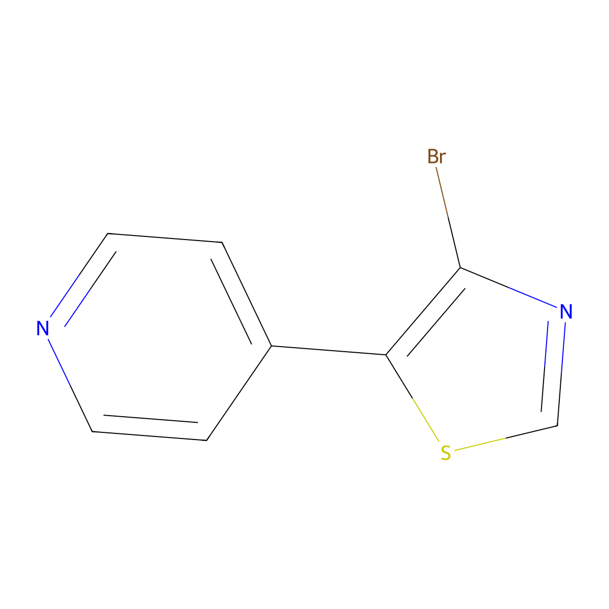 4-Bromo-5-(4-pyridyl)thiazole molecular structure, CAS 1417519-66-4