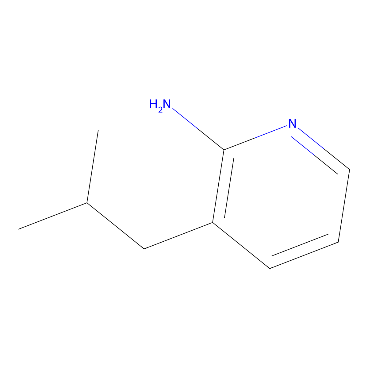 3-Isobutylpyridin-2-amine molecular structure, CAS 1417519-70-0