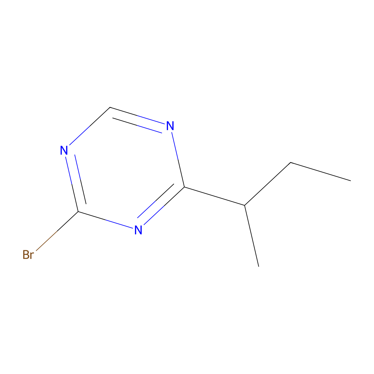 2-Bromo-4-(sec-butyl)-1,3,5-triazine molecular structure, CAS 1417519-74-4