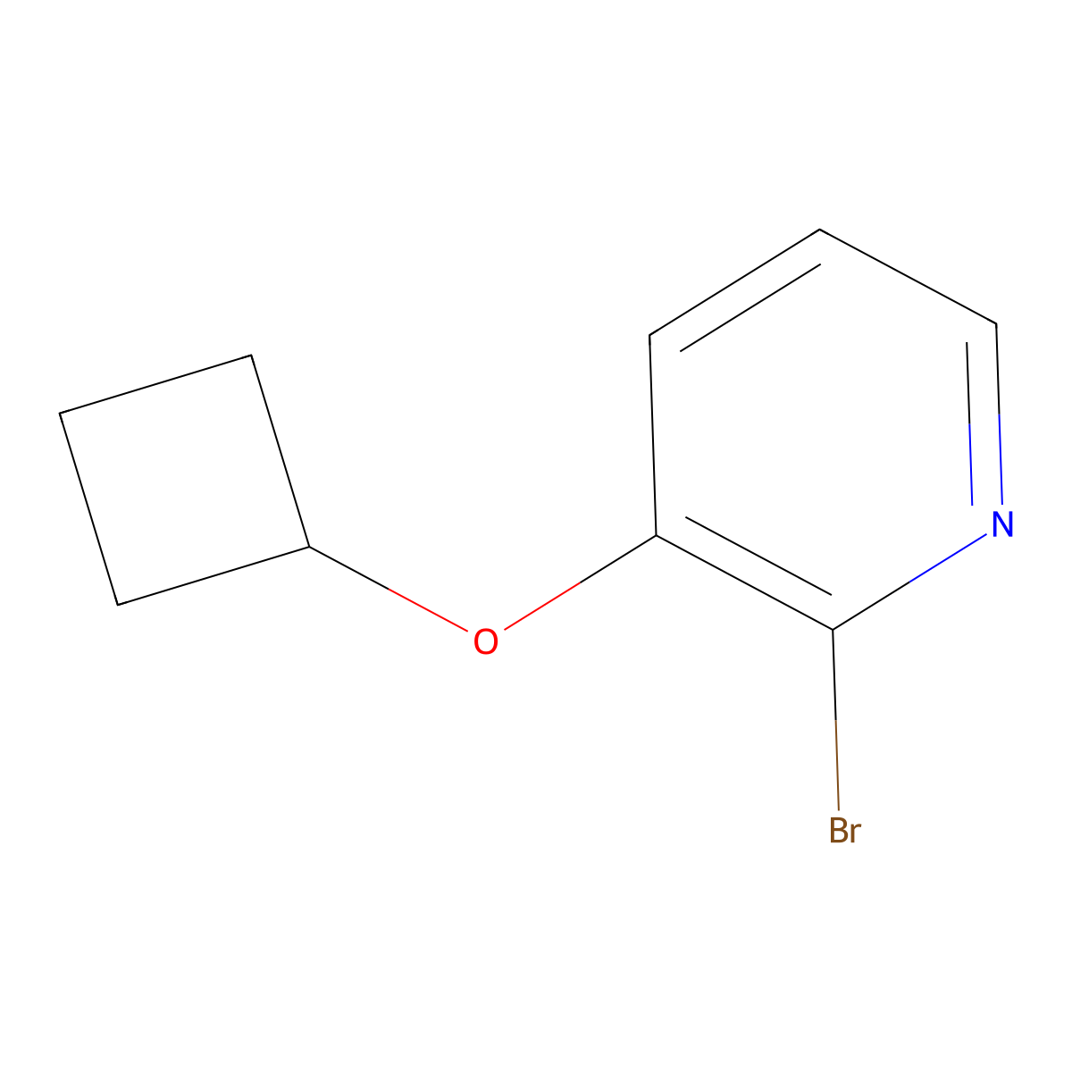 2-Bromo-3-(cyclobutoxy)pyridine molecular structure, CAS 1417519-76-6