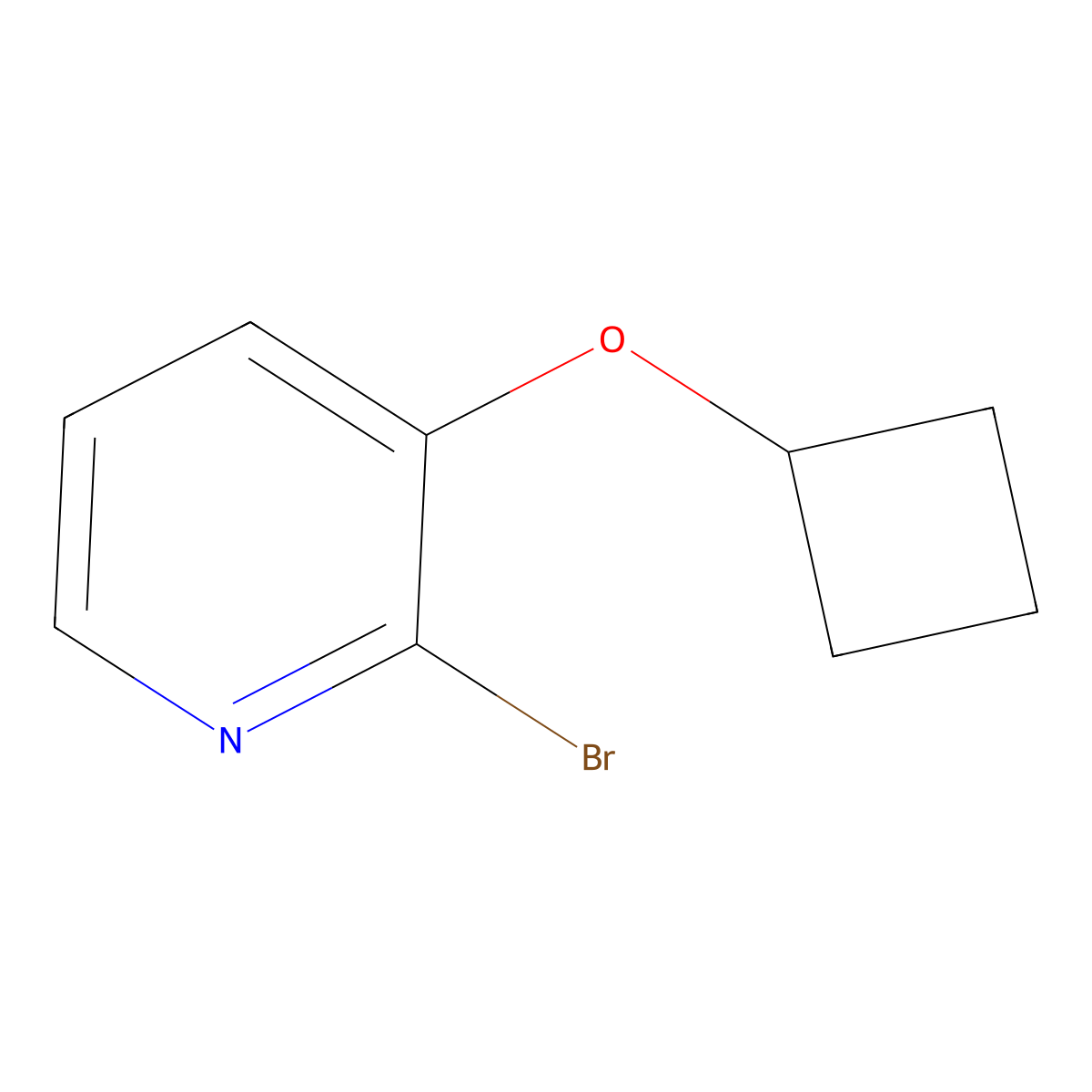 2-Bromo-3-(cyclobutoxy)pyridine molecular structure, CAS 1417519-76-6