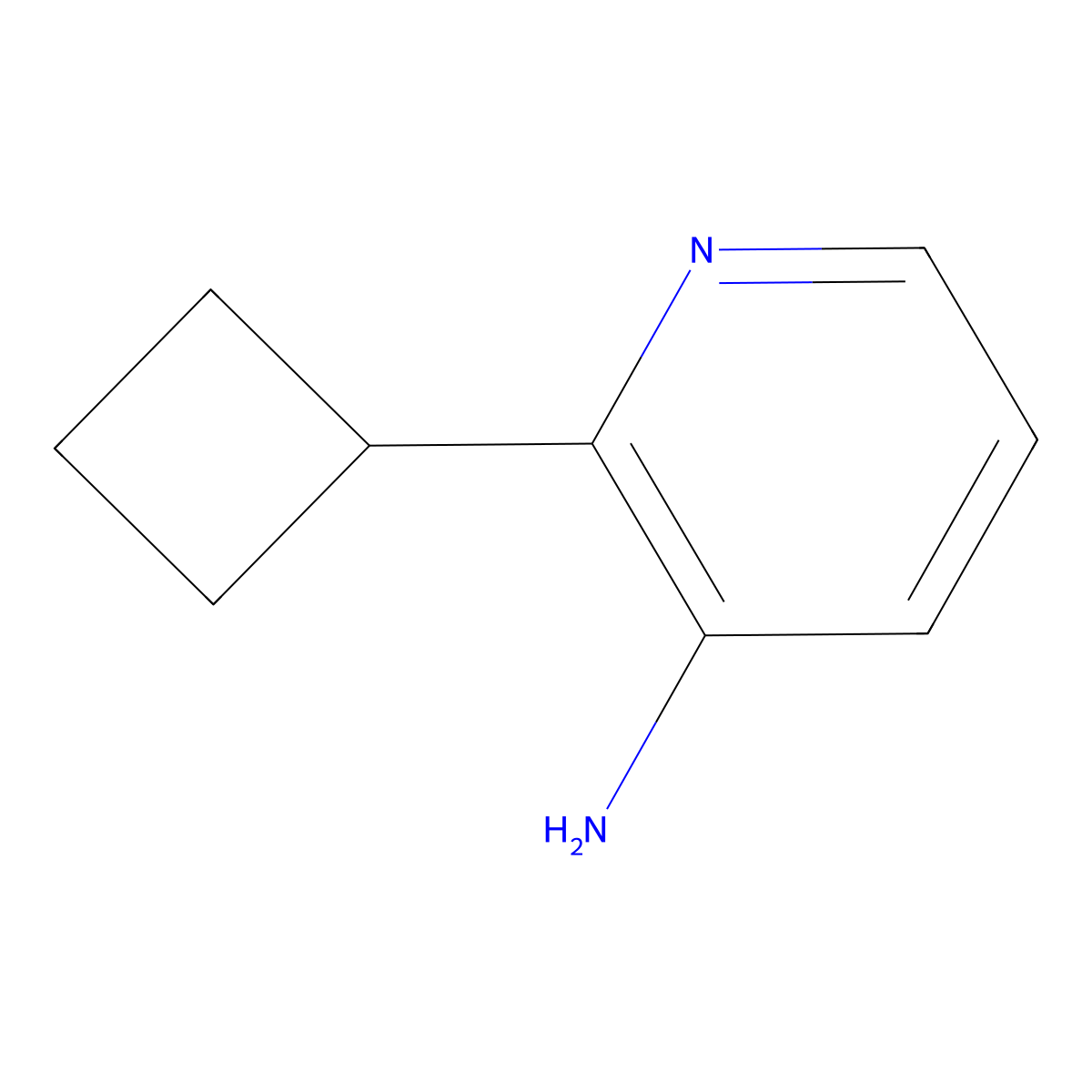 2-Cyclobutylpyridin-3-amine molecular structure, CAS 1417519-77-7