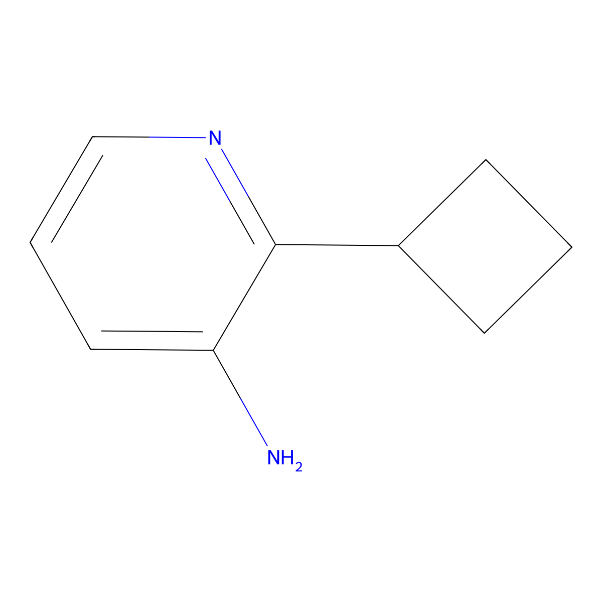 2-Cyclobutylpyridin-3-amine molecular structure, CAS 1417519-77-7