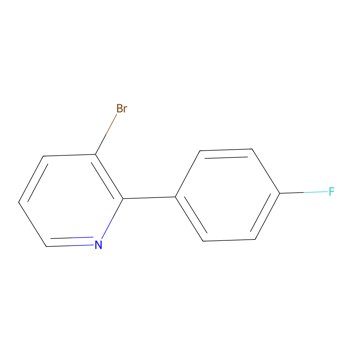 3-Bromo-2-(4-fluorophenyl)pyridine molecular structure, CAS 1417519-79-9