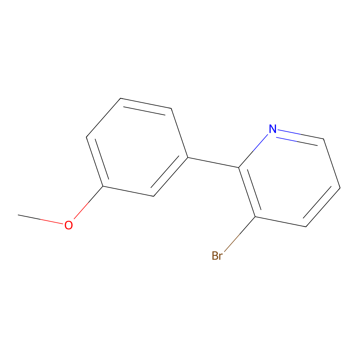 3-Bromo-2-(3-methoxyphenyl)pyridine molecular structure, CAS 1417519-81-3
