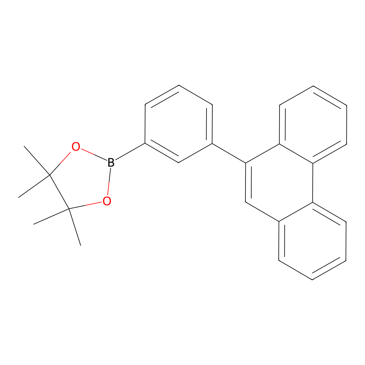4,4,5,5-Tetramethyl-2-(3-(phenanthren-9-yl)phenyl)-1,3,2-dioxaborolane molecular structure, CAS 1417522-96-3