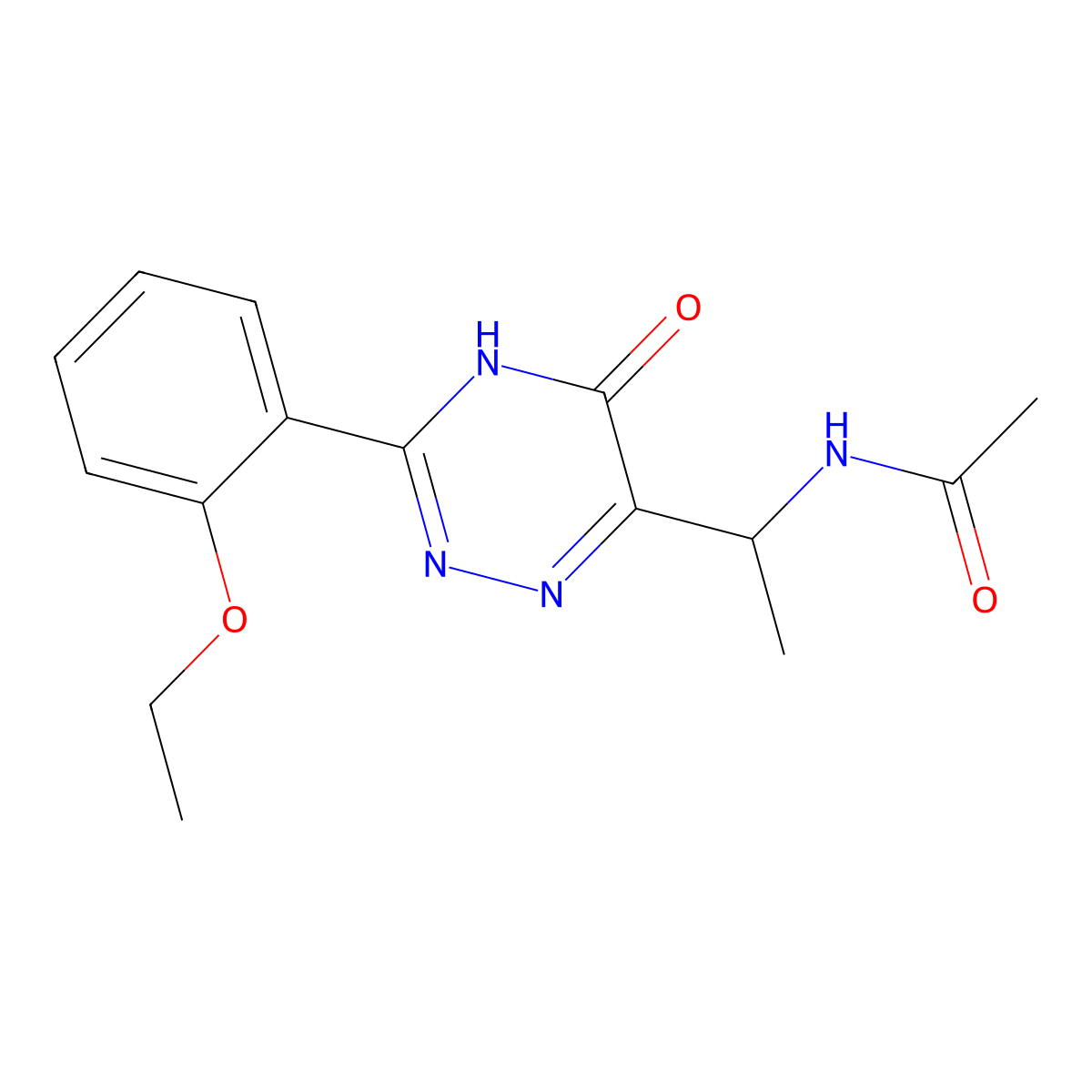 N-[1-[3-(2-Ethoxyphenyl)-2,5-dihydro-5-oxo-1,2,4-triazin-6-yl]ethyl]acetamide molecular structure, CAS 1417529-59-9