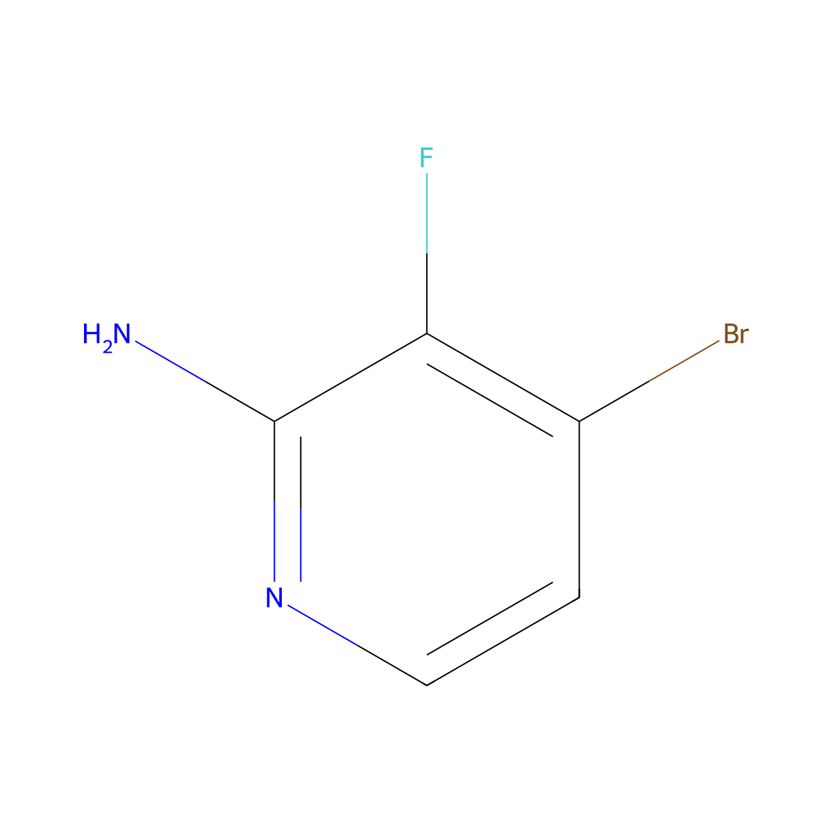 4-Bromo-3-fluoropyridin-2-amine molecular structure, CAS 1417532-98-9