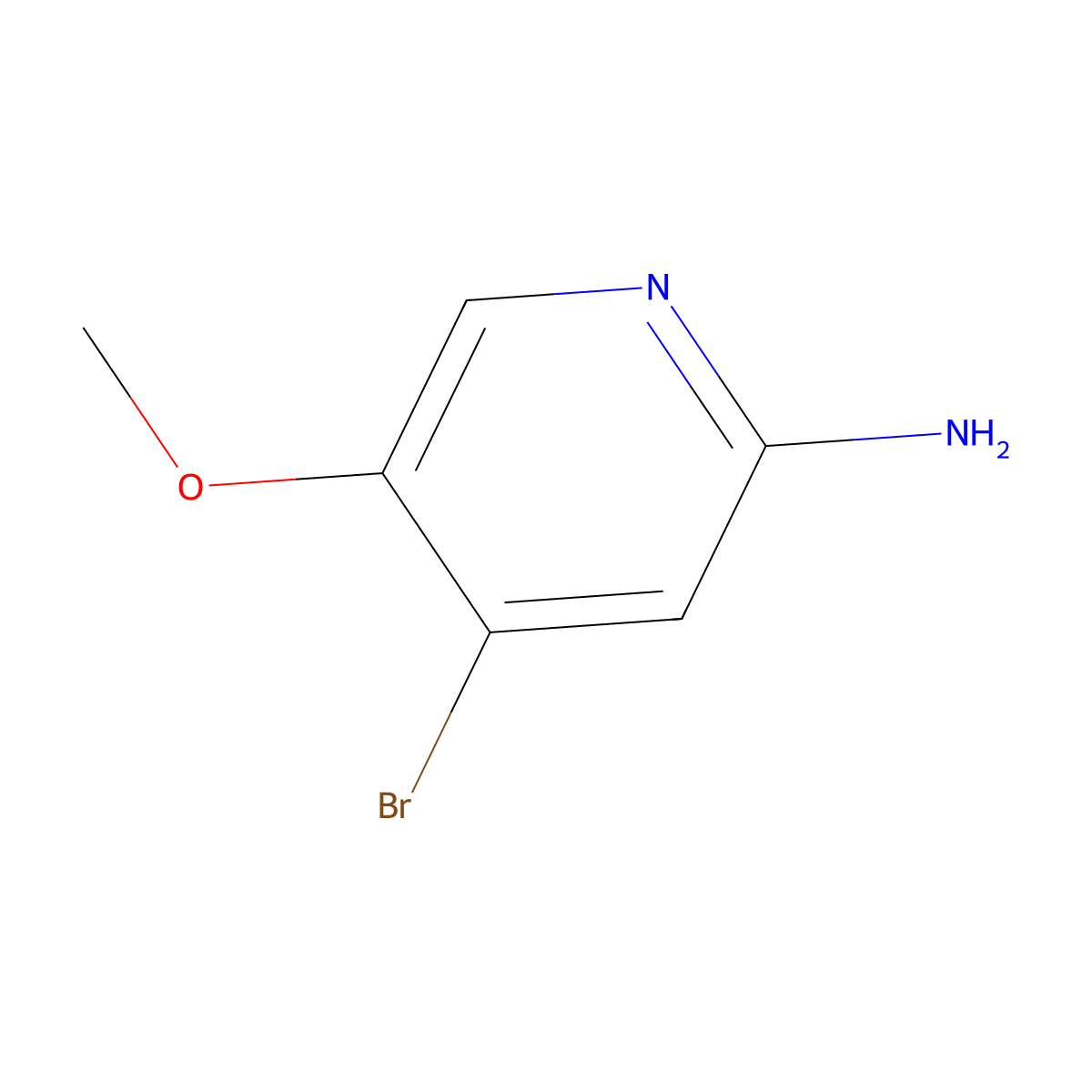 4-Bromo-5-methoxypyridin-2-amine molecular structure, CAS 1417534-89-4