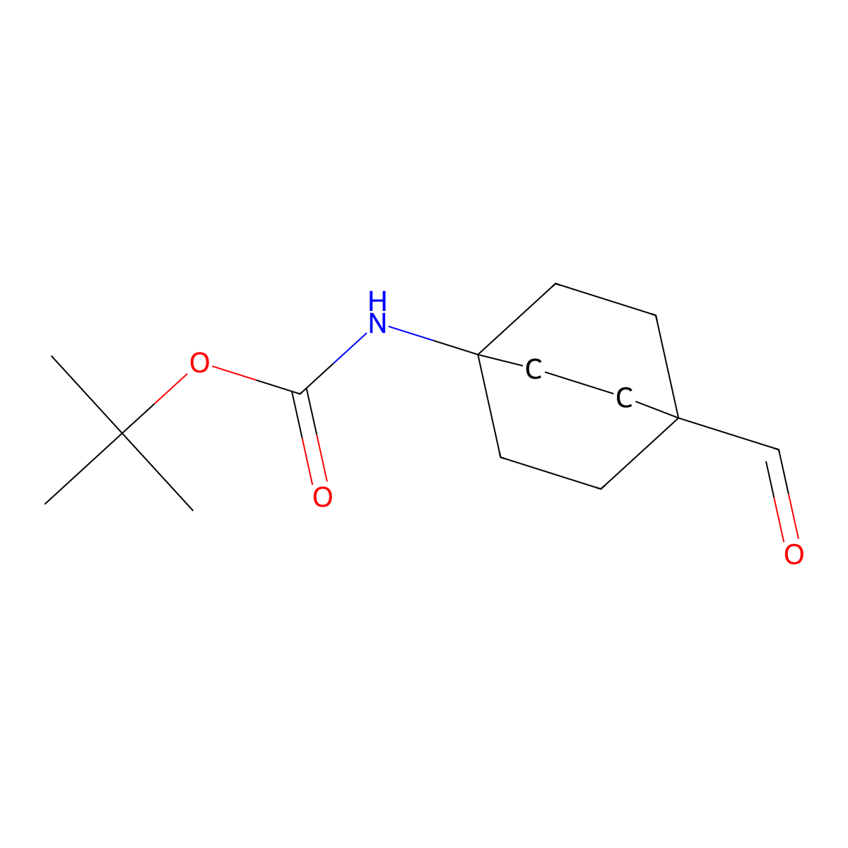 tert-butyl N-{4-formylbicyclo[2.2.2]octan-1-yl}carbamate molecular structure, CAS 1417551-36-0