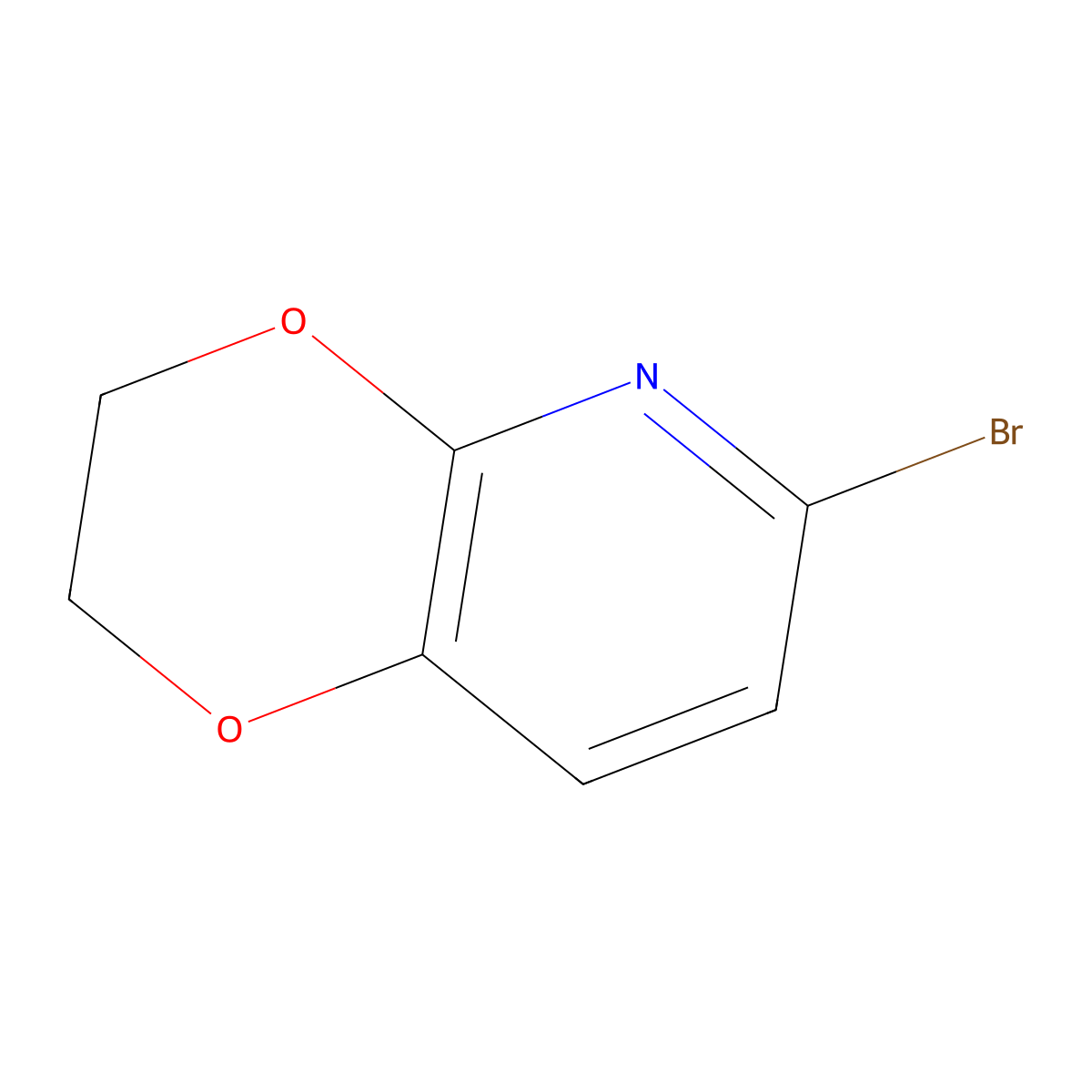 6-bromo-2H,3H-[1,4]dioxino[2,3-b]pyridine molecular structure, CAS 1417553-73-1